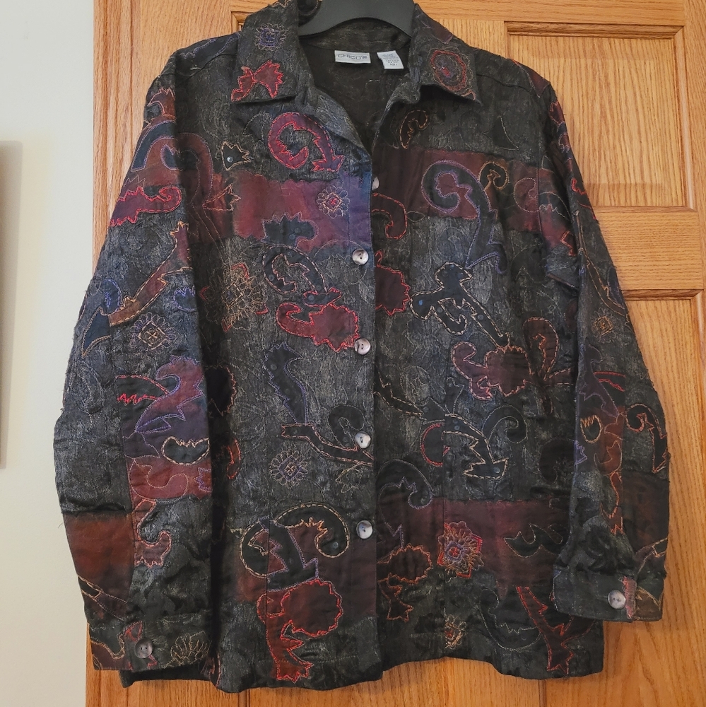 Vintage Chico's unlined Jacket size 1